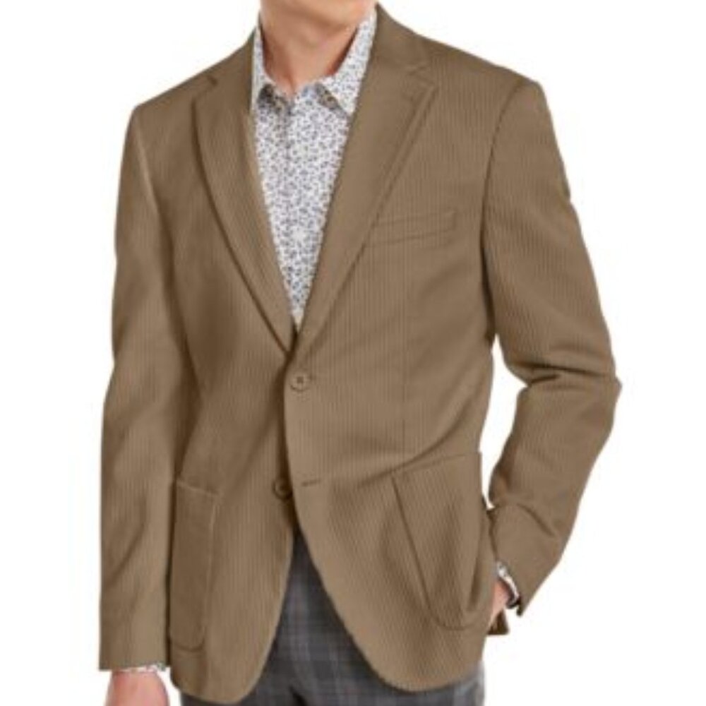 Bar III Men's Slim Fit Wide Wale Corduroy Sport Coat - Taupe